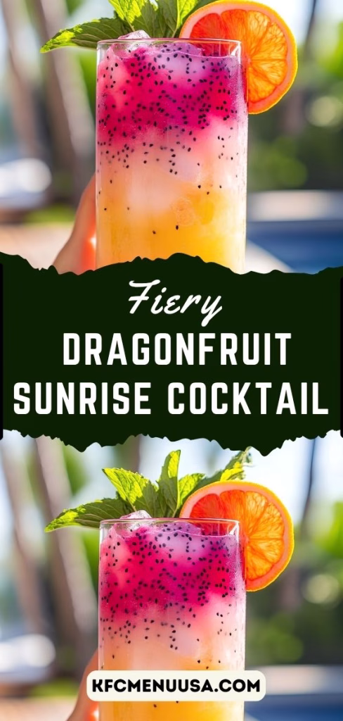 Fiery Dragonfruit Sunrise Cocktail Recipe