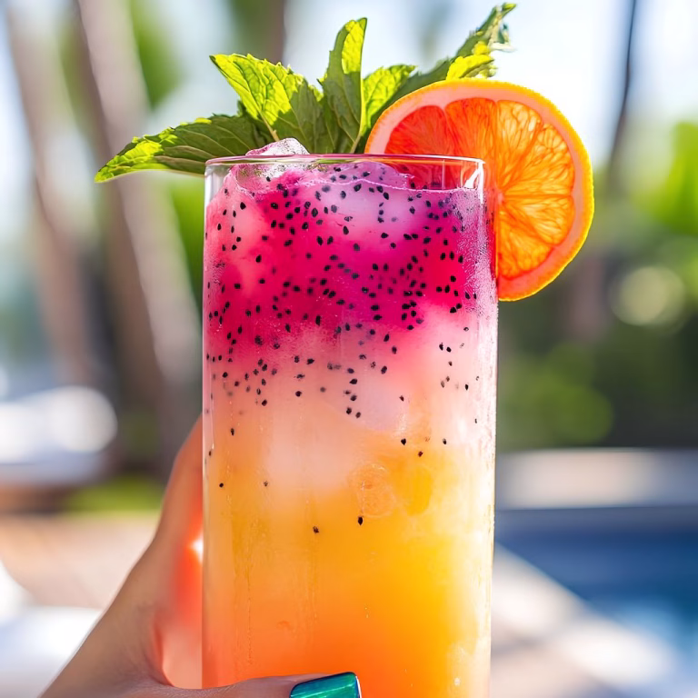 Fiery Dragonfruit Sunrise Cocktail Recipe
