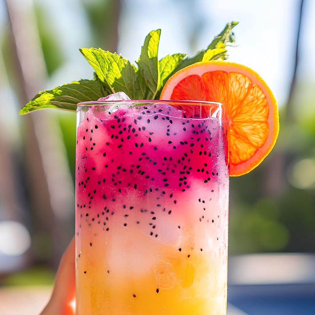 Fiery Dragonfruit Sunrise Cocktail Recipe
