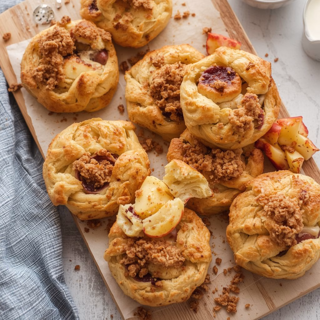 Fruit & Cream Cheese Kolaches with Streusel Recipe