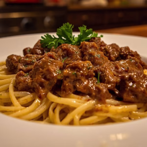 Garlic Butter Beef Pasta Recipe