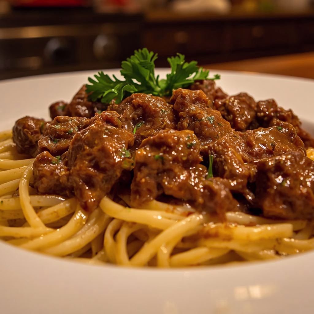 Garlic Butter Beef Pasta Recipe
