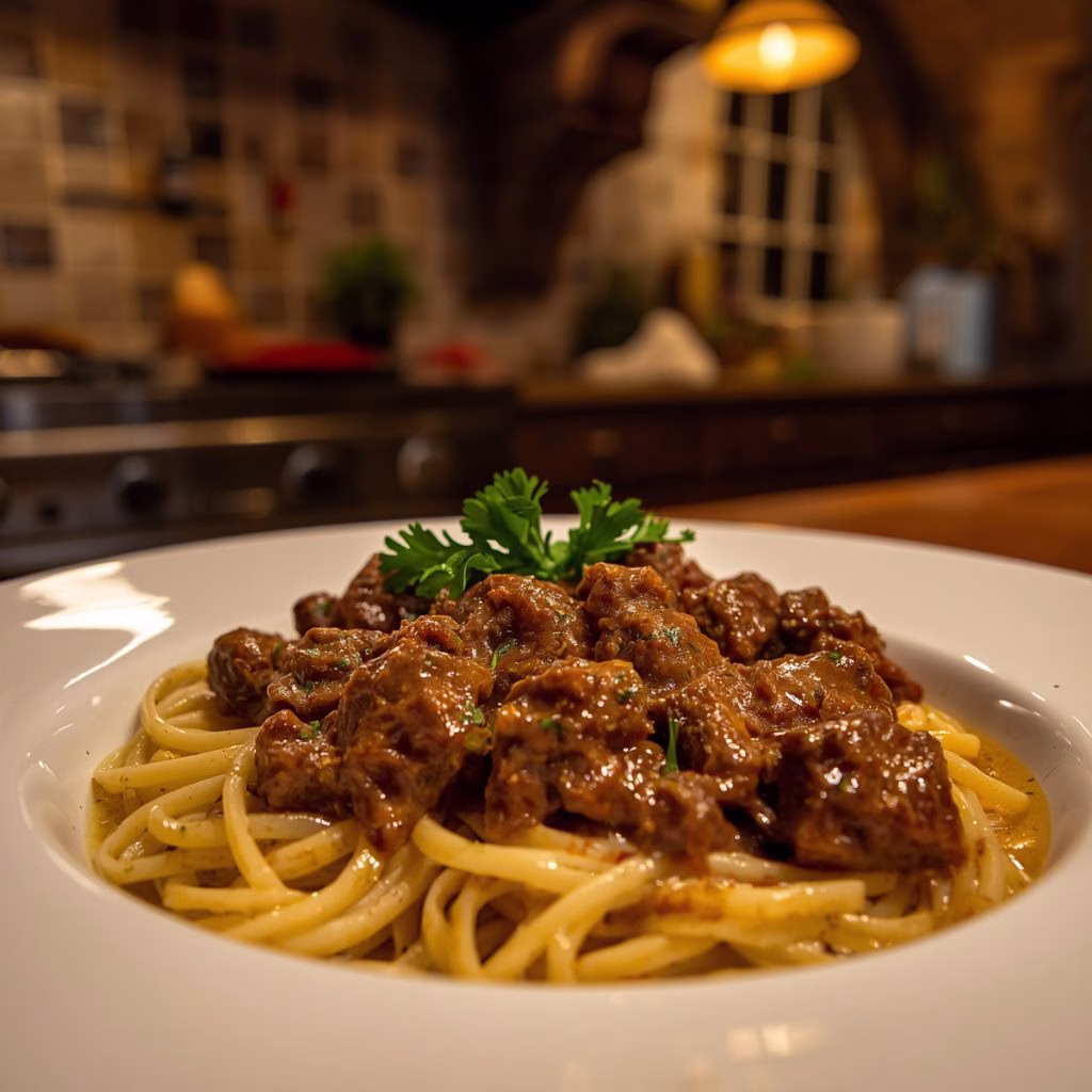 Garlic Butter Beef Pasta Recipe