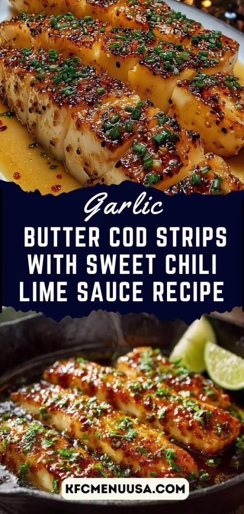 Garlic Butter Cod Strips with Sweet Chili Lime Sauce Recipe
