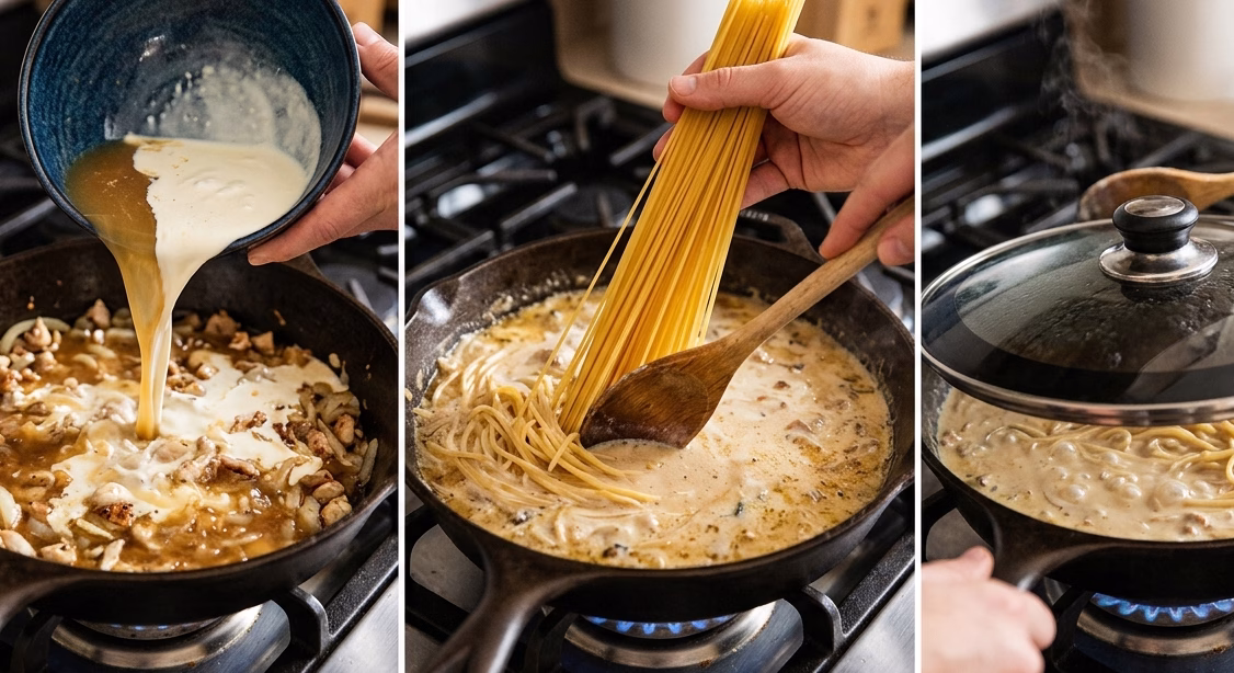 Garlic Butter Beef Pasta Recipe