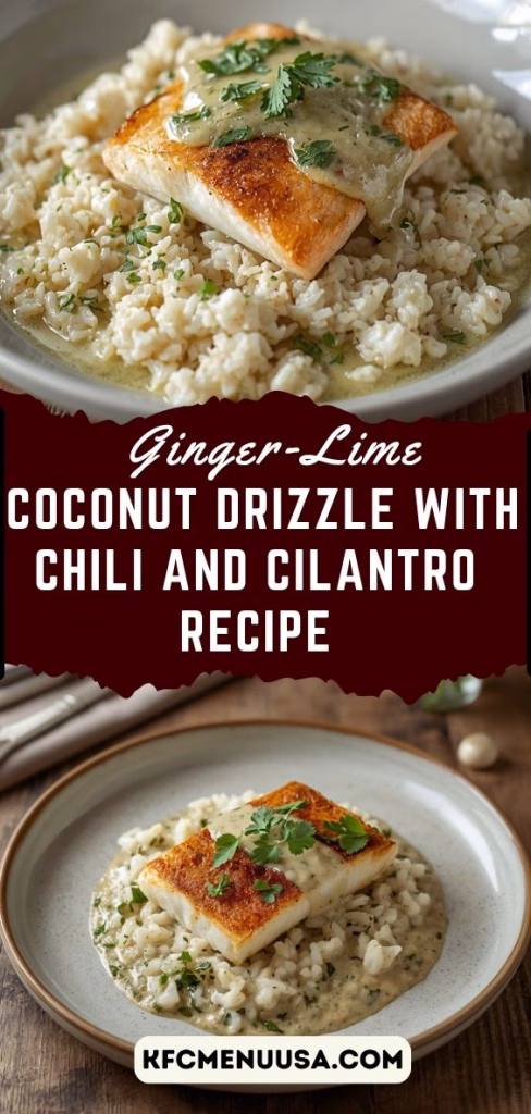 Ginger-Lime Coconut Drizzle with Chili Cilantro Recipe