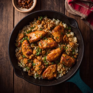 Golden Ground Turkey and Rice Skillet Recipe