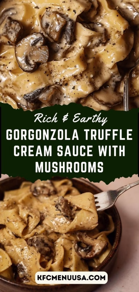 Gorgonzola Truffle Cream Sauce with Mushrooms