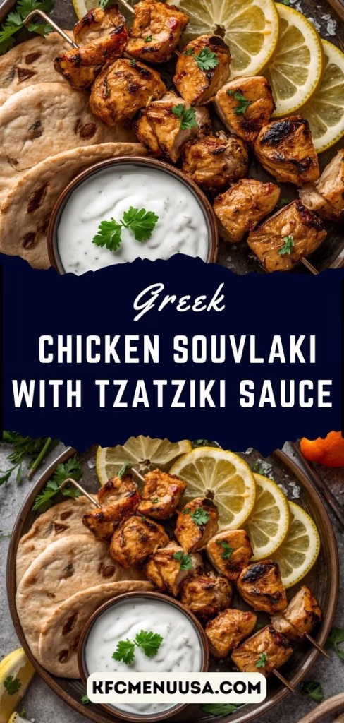 Greek Chicken Souvlaki with Tzatziki Sauce Recipe