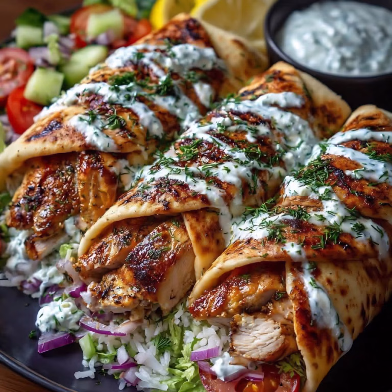Greek Grilled Chicken Wraps Recipe