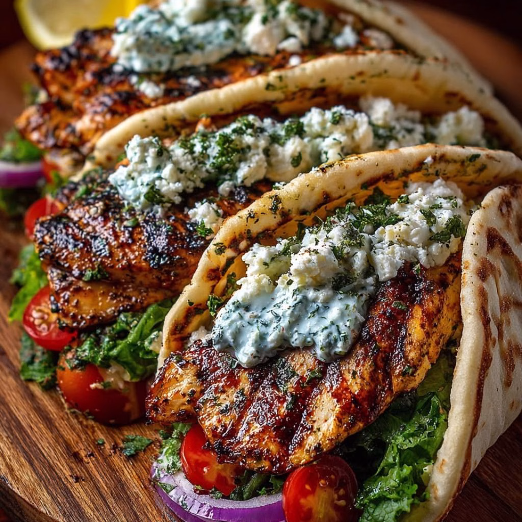 Greek Grilled Chicken Wraps Recipe