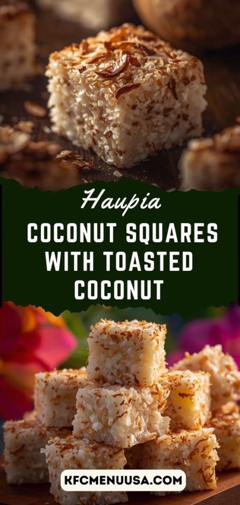 Haupia Coconut Squares with Toasted Coconut Recipe