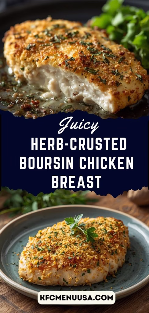 Juicy Herb-Crusted Boursin Chicken Breast Recipe 