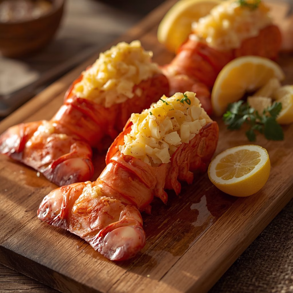 Lemon Garlic Lobster Tails Recipe