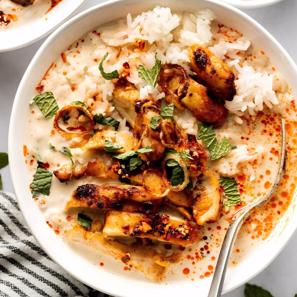 Lemongrass Broth Bowls with Yellow Curry Chicken Recipe