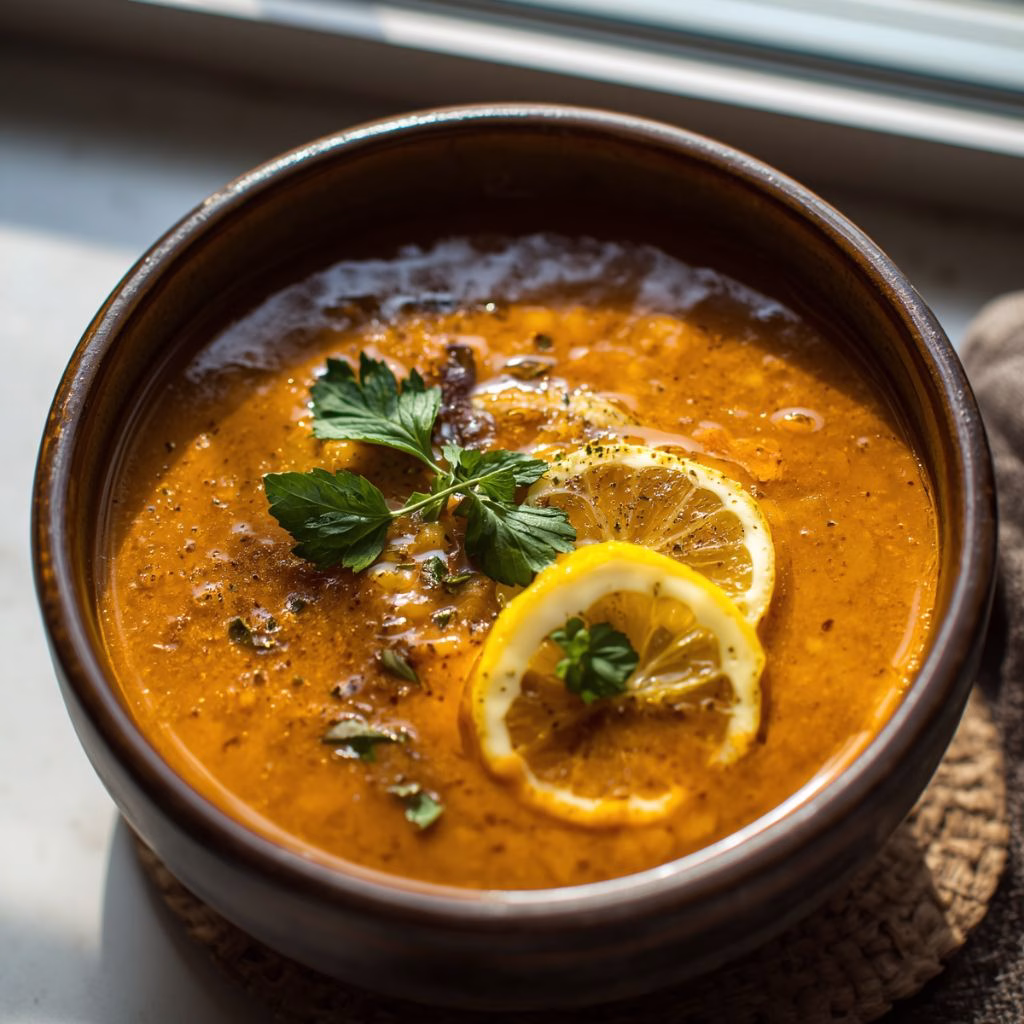 Lemony Lentil Soup With Cumin Recipe