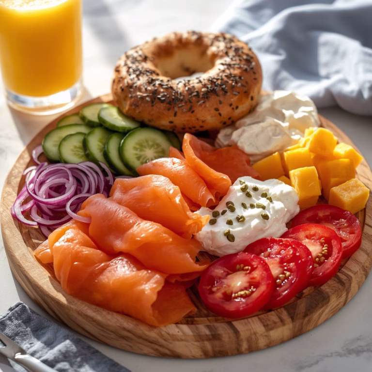Lox and Bagel Breakfast Board Recipe