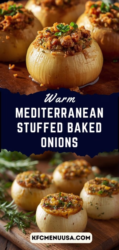 Mediterranean Stuffed Baked Onions Recipe