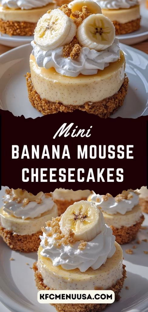 Mini Banana Mousse Cheesecakes Recipe