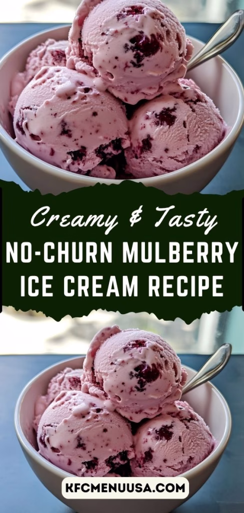 No-Churn Mulberry Ice Cream Recipe