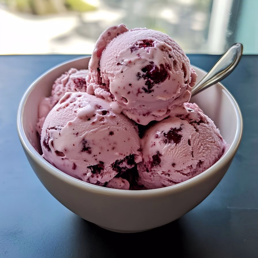 No-Churn Mulberry Ice Cream Recipe