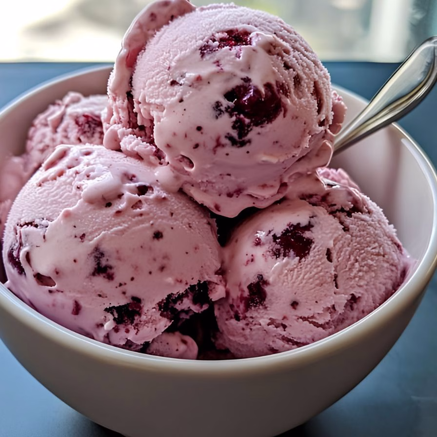 No-Churn Mulberry Ice Cream Recipe