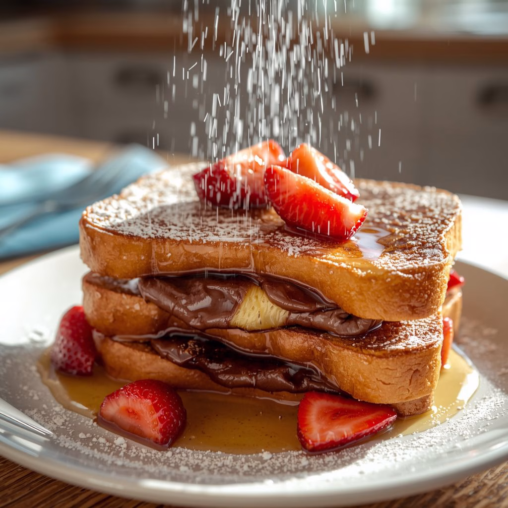 Nutella-Stuffed French Toast With Strawberries Recipe