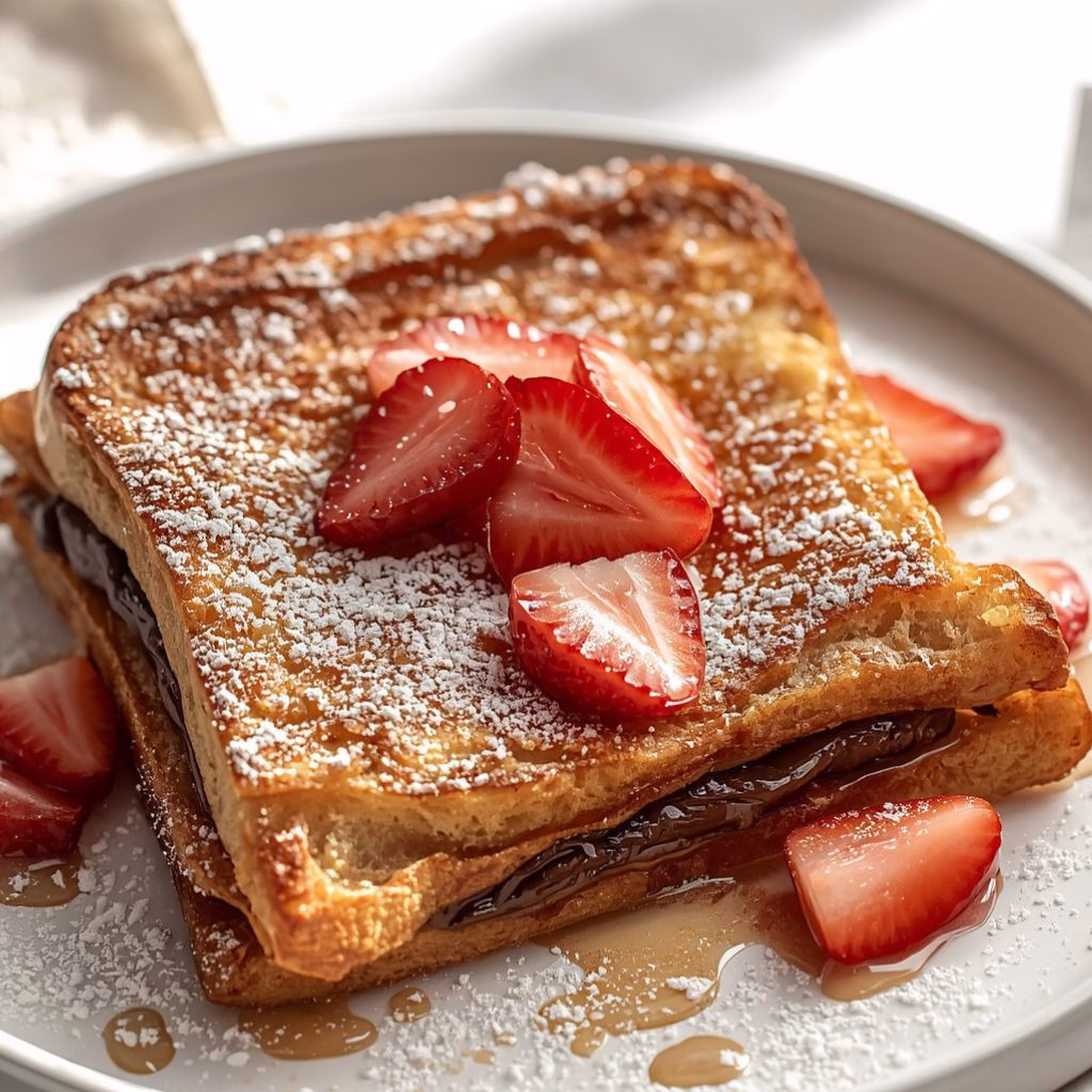 Nutella-Stuffed French Toast With Strawberries Recipe
