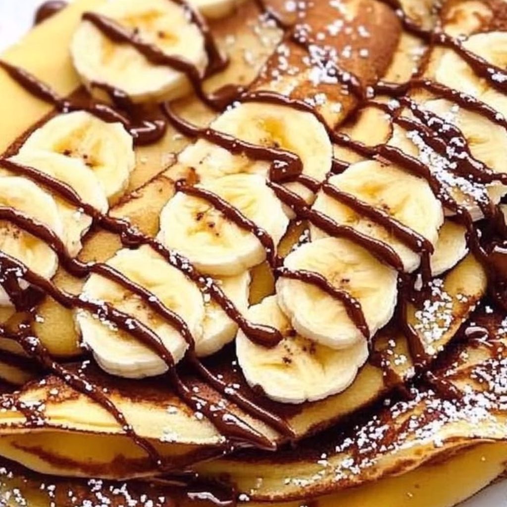 Nutella and Banana Stuffed Crepes Recipe