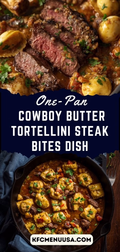 One-Pan Cowboy Butter Tortellini Steak Bites Recipe