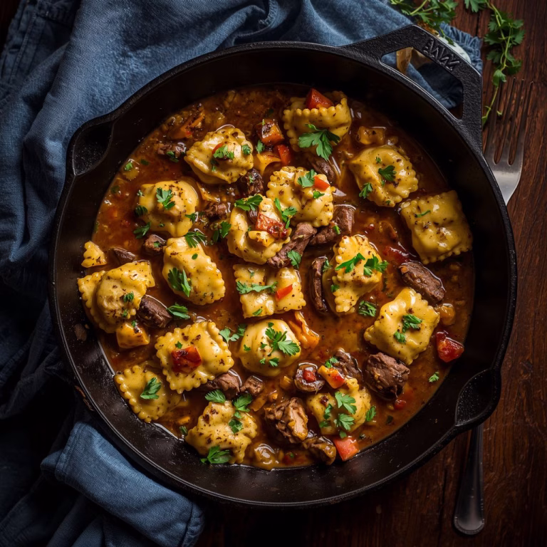 One-Pan Cowboy Butter Tortellini Steak Bites Recipe