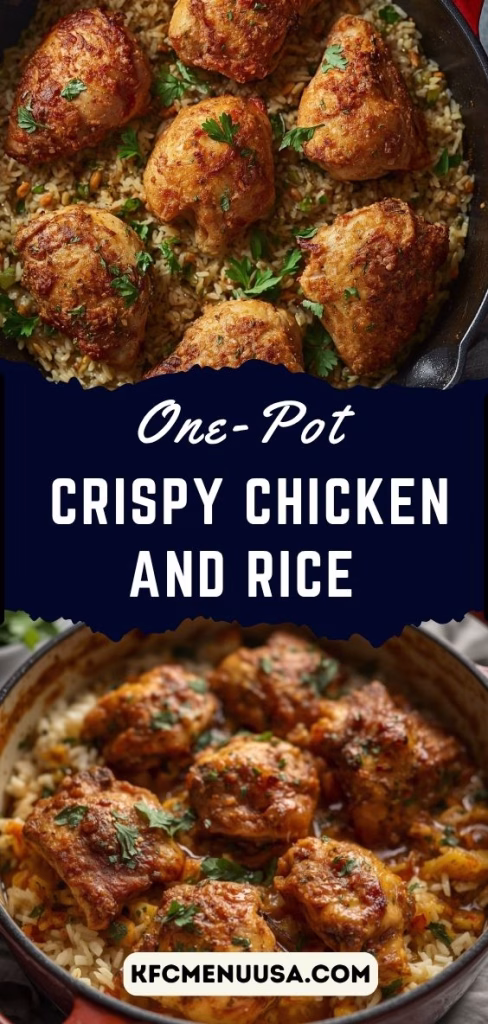 One-Pot Crispy Chicken and Rice Recipe