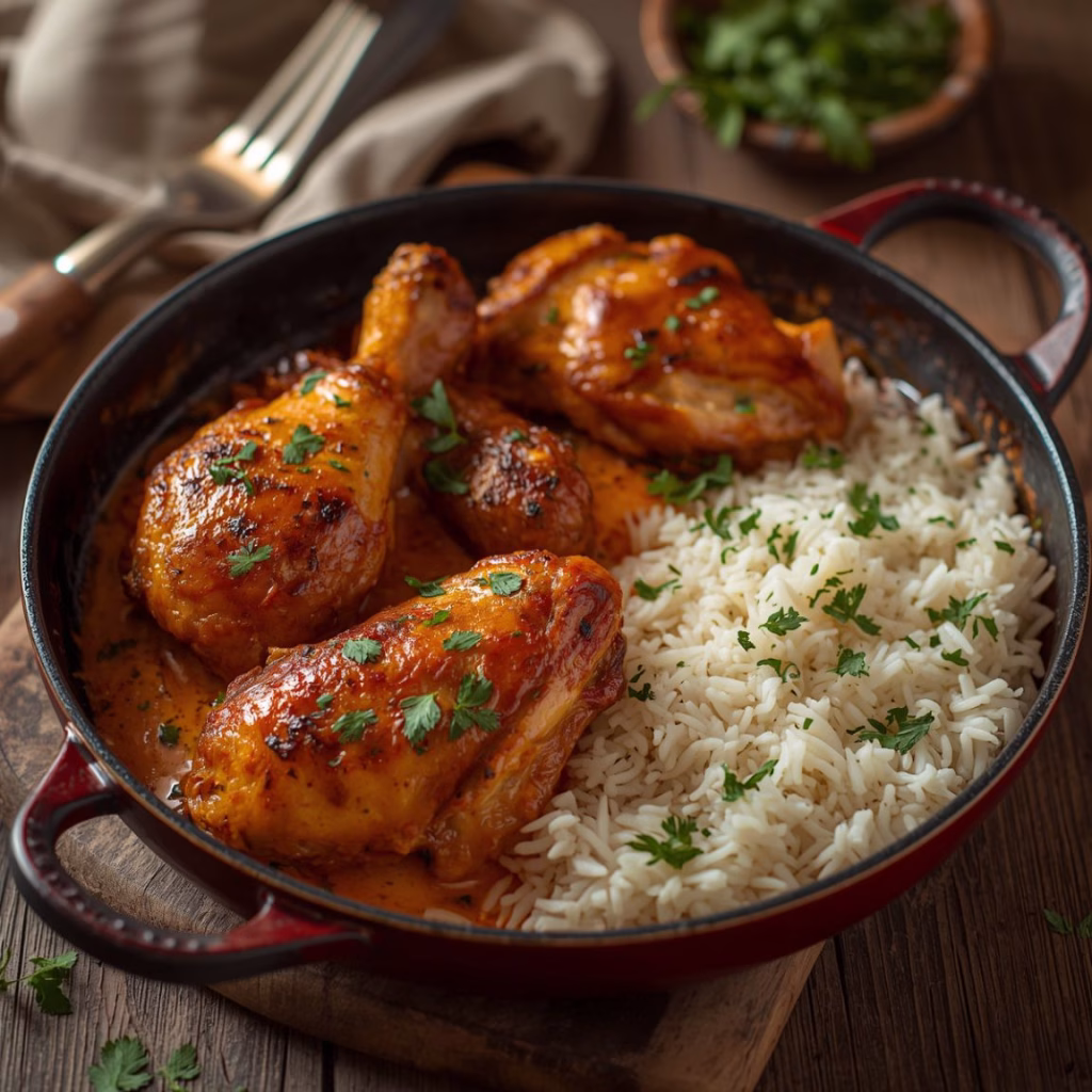 One-Pan Tandoori Chicken and Rice Recipe