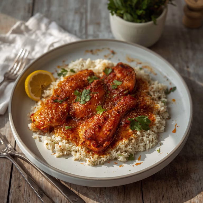 One-Pan Tandoori Chicken and Rice Recipe