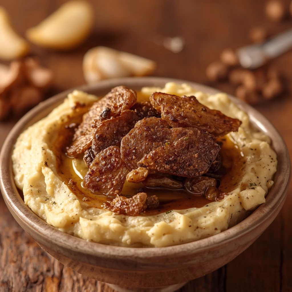 Portobello & Hummus Mash Recipe