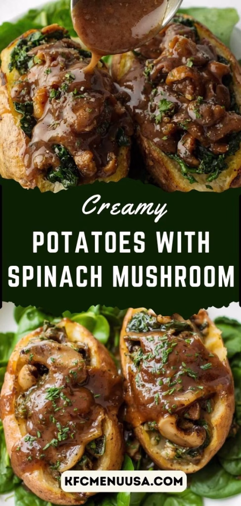 Potatoes with Spinach Mushroom Recipe