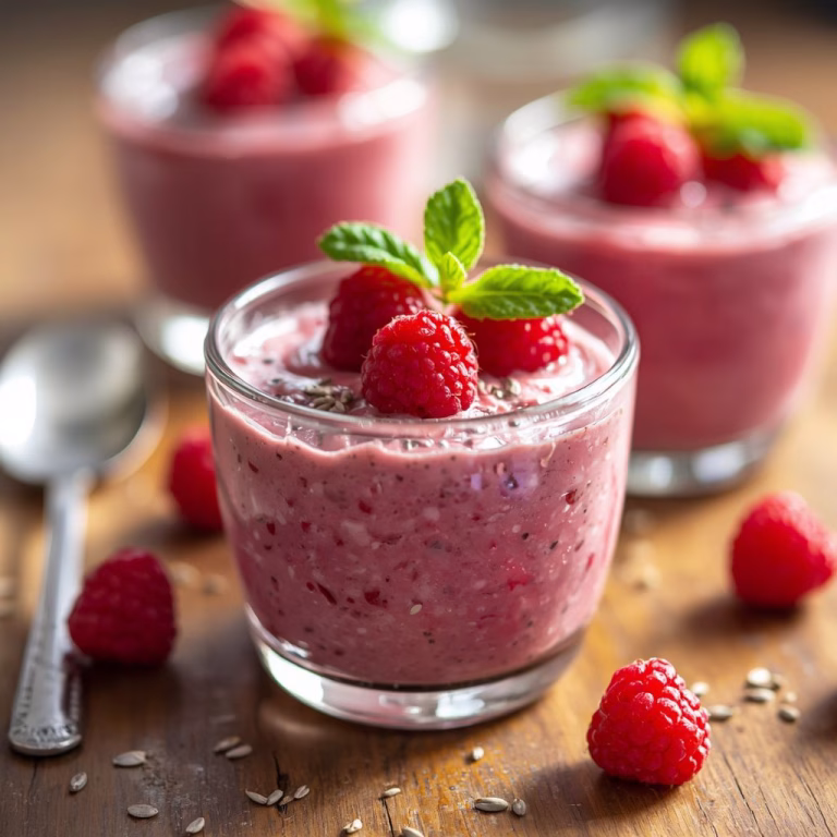 Raspberry Coconut Chia Seed Pudding Recipe