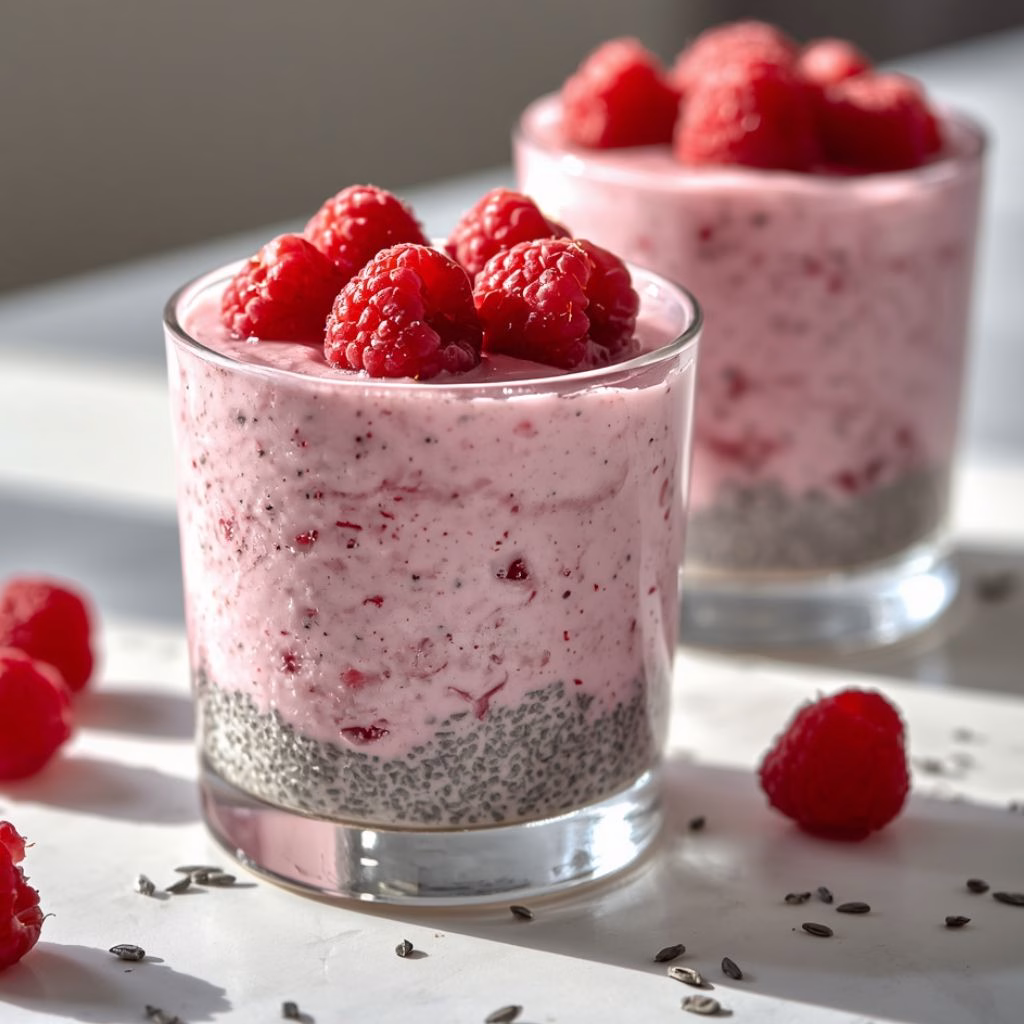 Raspberry Coconut Chia Seed Pudding Recipe