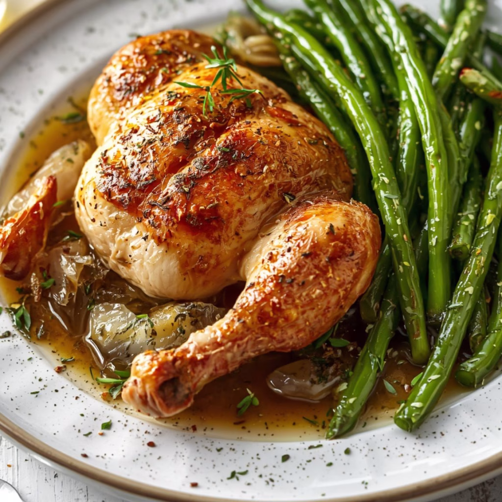 Roast Tarragon Chicken with Crispy Skin Recipe