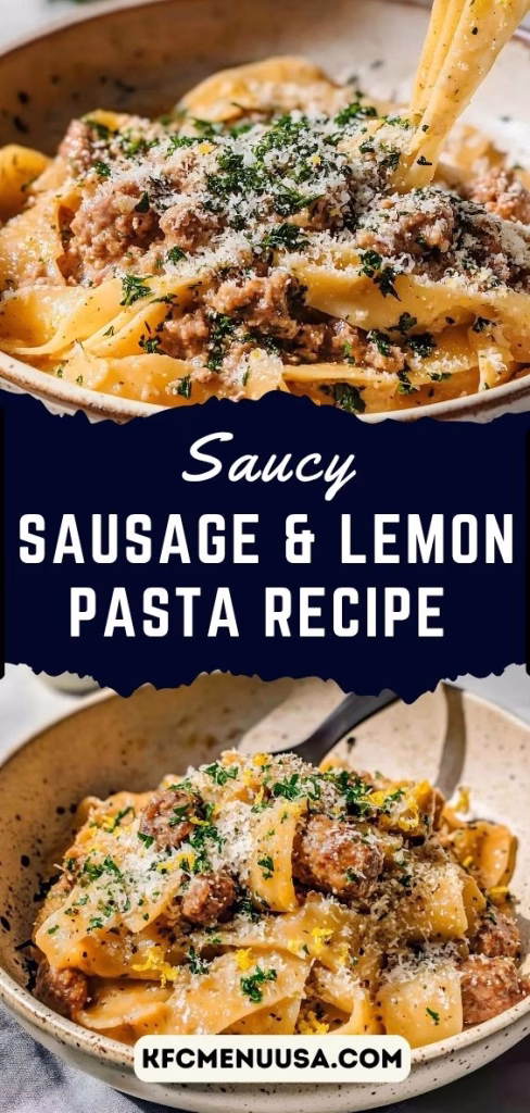 Saucy Sausage & Lemon Pasta Recipe