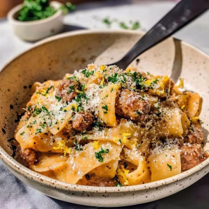 Saucy Sausage & Lemon Pasta Recipe