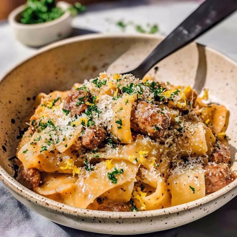 Saucy Sausage & Lemon Pasta Recipe