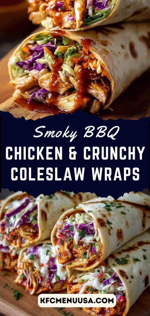 Smoky BBQ Chicken & Crunchy Coleslaw Wraps Recipe