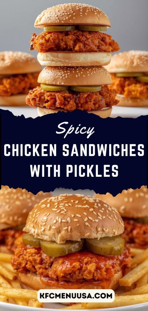 Spicy Chicken Sandwiches with Pickles Recipe