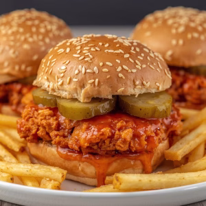 Spicy Chicken Sandwiches with Pickles Recipe