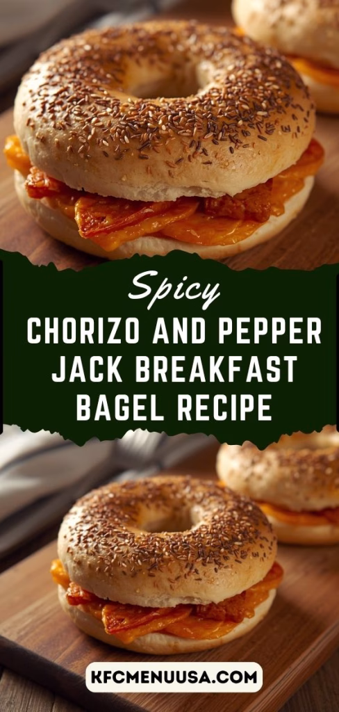 Spicy Chorizo and Pepper Jack Breakfast Bagel Recipe