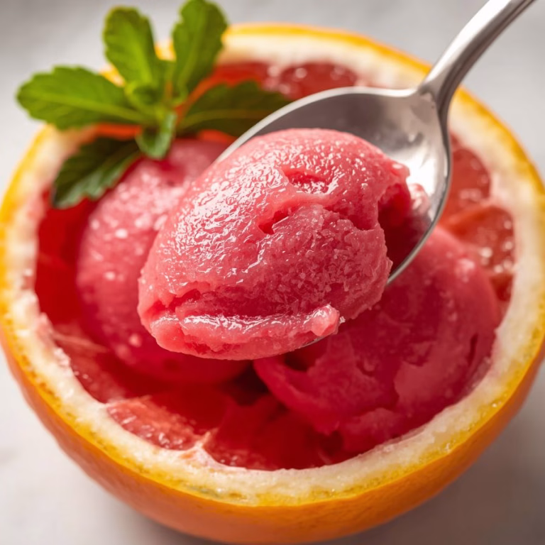 Strawberry Lemon Mint Sorbet Recipe