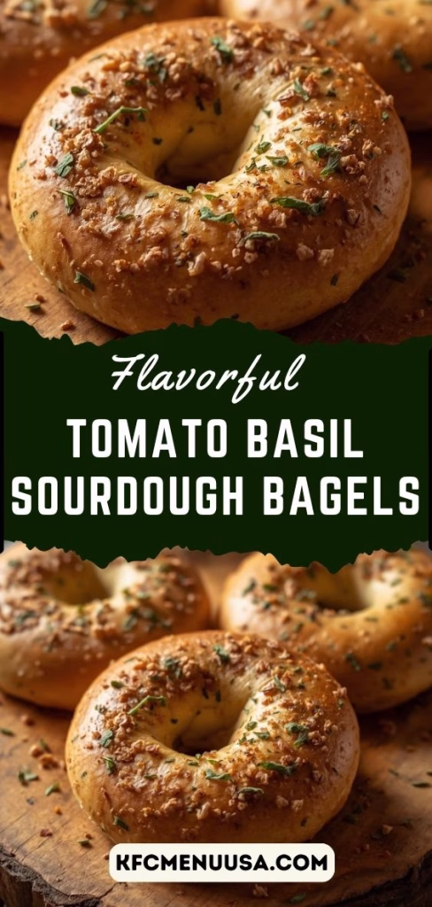 Tomato Basil Sourdough Bagels Recipe