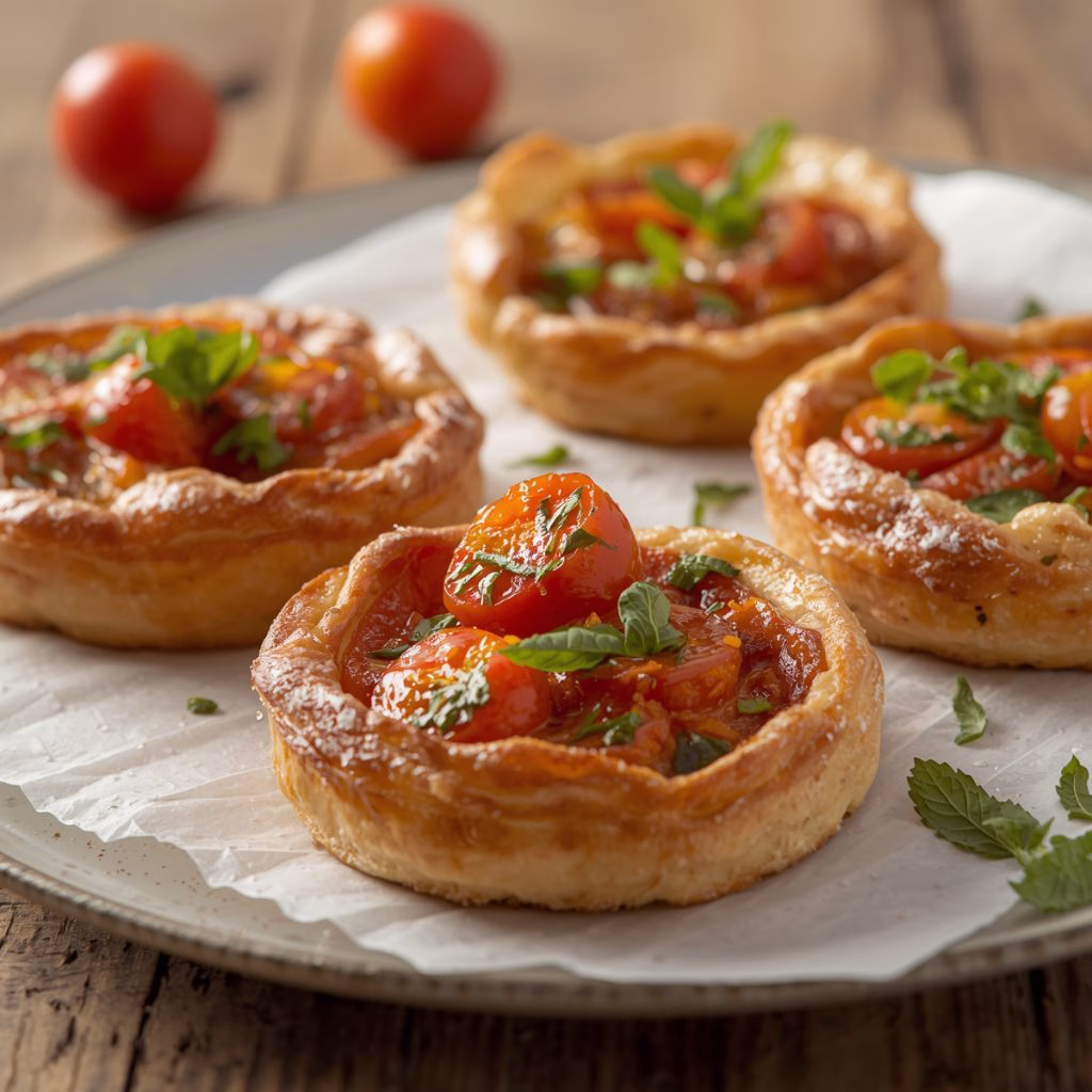 Tomato Tartlets with Puff Pastry Recipe