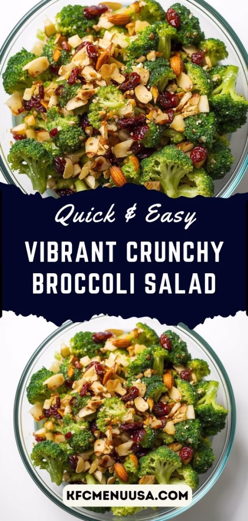 Vibrant Crunchy Broccoli Salad Recipe